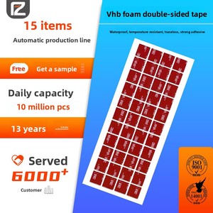 Adesivo Acrilico <span class=keywords><strong>Biadesivo</strong></span> in Schiuma per Ornamenti Auto, Adesivi Senza Chiodi, Lavabile, con Retro a Punti - Product Image 5