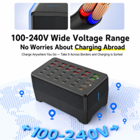 Station de charge USB 30 ports 150W, tour de charge rapide avec USB-C PD 30W et QC 22.5W, organisateur multi-appareils pour salle de classe et bureau, OEM