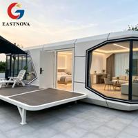 Maison préfabriquée moderne standard, capsule mobile portable, hôtel avec salle de bain, villa préfabriquée