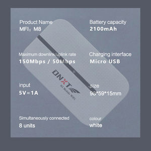 โรงงานผลิต Dnxt M8 4g Mifis เราเตอร์ Wifi 4g Lte พร้อมช่องใส่ซิมการ์ด <span class=keywords><strong>E5576</strong></span>-855 2100mAh เราเตอร์ Wifi สำหรับใช้งานกลางแจ้ง - Product Image 6
