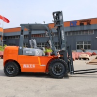 Chariot élévateur diesel robuste de 3 tonnes et 5 tonnes avec moteur IC puissant, chariot élévateur industriel contrepoids