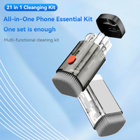Kit de nettoyage multifonctionnel 21 en 1 avec kit de nettoyage pour enlever la poussière, kit de nettoyage pour clavier, écouteurs, smartphone, Airpod, appareil photo