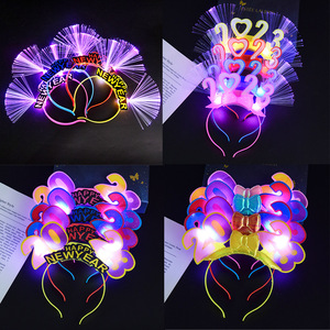 <strong>New</strong> Arrivals Photo Props Events Party Supplies Happy <strong>New</strong> <strong>Year</strong> <strong>2023</strong> LED Flashing Light up <strong>Headband</strong> - Product Image 2