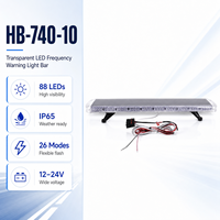 Layar LED Darurat Pinggir Jalan HENGBO HB-740-10 Lampu Peringatan Perlindungan IP65 Pemasangan Magnetik Bahan PC Daya Eksternal