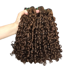 Extensiones de Cabello Remy 100% Vietnamita de Templo, Ondulado Bebé, Doble Trama a Máquina, Cutículas Alineadas, Sin Procesar, Súper Calidad - Product Image 1
