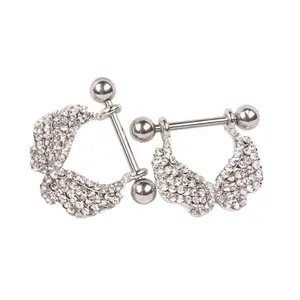 Factory Unique CZ Penis Nipple Ring Stainless Steel Jewelry Barbell Nipple Ring Piercing