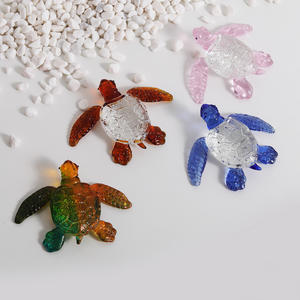 Figurine de tortue de mer polie en cristal écologique, ornement animal marin pour la décoration intérieure, cadeaux d'anniversaire, presse-papiers - Product Image 6