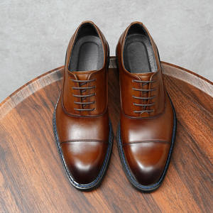New British Casual Luxury Handcrafted Men's Oxford Leather <b>Waterproof</b> Evergreen Formal <b>Slip</b>-<b>On</b> <b>Shoes</b> Wedding Office Professional - Product Image 6