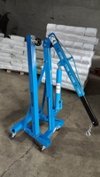 Grue hydraulique robuste pour moteur avec flèche réglable et conception pliable, élévateur pour garage et atelier de réparation pour le levage de voitures et de camions