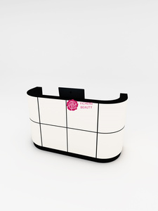 Yicheng Beauty <span class=keywords><strong>Bureau</strong></span> de réception moderne personnalisé Salon de beauté Mobilier de coiffure <span class=keywords><strong>Bureau</strong></span> de réception incurvé à des prix abordables - Product Image 6