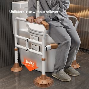 Barre d'appui <span class=keywords><strong>WC</strong></span> moderne pour personnes âgées, finition peinte, sans perçage, antidérapante, aide <span class=keywords><strong>à</strong></span> la levée, cadre de sécurité pour toilettes, siège de toilettes - Product Image 1