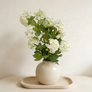 Lobularia <span class=keywords><strong>Maritima</strong></span> de Alta Calidad en Maceta de Cerámica, Hortensia Artificial con Acabado Glaseado, Hortensia de Simulación para Bodas - Product Image 2