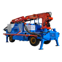 Chariot à béton projeté humide QLS35B avec flèche articulée, châssis soudé robuste et espace de maintenance 30 % plus spacieux