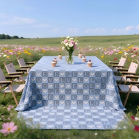 Nappe Imprimée en Polyester Imperméable, Housse de Table Personnalisée pour la Maison, l'Hôtel, les Dîners, les Mariages et la Décoration de Fêtes