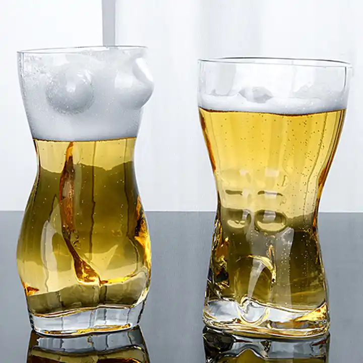 60/400ML Unique Beer Cups Funny Body Shape Wine Glass Whisky Vodka Shot  Glasses