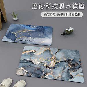 Alfombra de Baño Absorbente Antideslizante de Secado Rápido, Rectangular, de Fibra de Poliéster, Estilo Nórdico de Lujo para el Hogar - Product Image 5