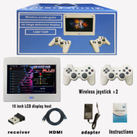 Vente en gros d'usine, consoles de jeux d'arcade rétro de 10 pouces, manettes sans fil 2,4 GHz, FC/GBC/MD/GB, prise EU/US, 26800 jeux, résolution 4K