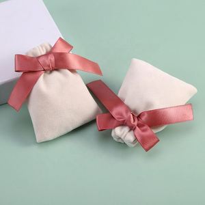Sac de rangement en microfibre rose pour bijoux, exporté par Christmas Factory, personnalisable avec logo imprimable, vente chaude - Product Image 5