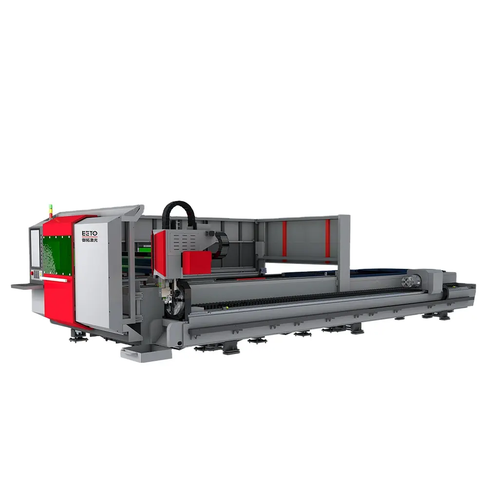 Wuhan Eeto Laser FLXP6215 Metalen Cut Laser Machine Volledige Cover En Tafel Uitwisseling Fiber Laser Snijmachine