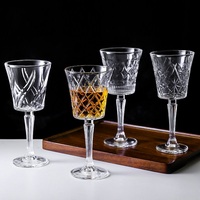 Vente en gros de gobelets vintage gaufrés avec verre verre à vin pour restaurant hôtel bar fête