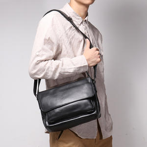 Genuine Leather Men's Vintage Fashion <b>Crossbody</b> <b>Bag</b> with Zipper Closure Casual & Versatile <b>Waterproof</b> - Product Image 6