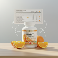 Compléments Alimentaires BIOACTIVE NUTRIENTS Vitamine C Comprimés à Croquer (Saveur Orange) 500mg Immunité Renforcée Soutien Antioxydant 120 Comprimés