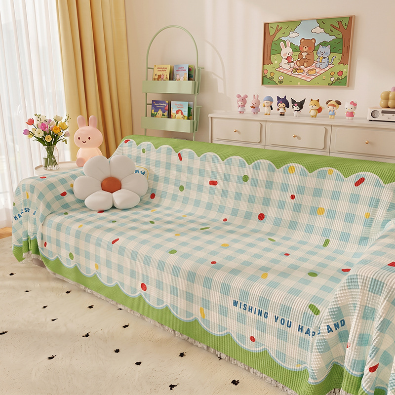 Green candy bean plaid