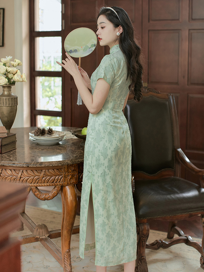 asian dress designs Bridesmaids Gray Chinese Style Dress (BM09) Custom Size / Gray