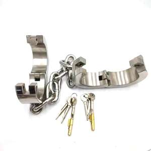 Zwarte Keizer Zware RVS Voetboeien 4cm en 6cm Hoog SM Fun Straf voor Mannen en Vrouwen - Product Image 5