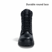 Bottes tactiques en cuir véritable noir pour le désert et les activités de plein air