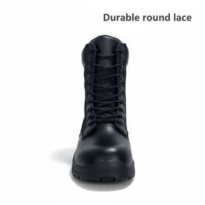 Bottes tactiques en cuir véritable <span class=keywords><strong>noir</strong></span> pour le désert et les activités de plein air - Product Image 2