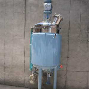 Recipiente industrial grande para mezclar con agitador de motor eléctrico y cubierta sellada de acero inoxidable para uso en fábrica - Product Image 1