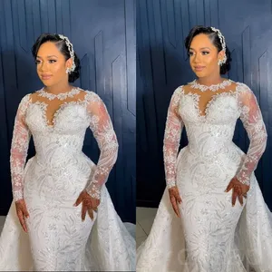 S1038N Nouvelle robe de mariée musulmane à manches longues de haute qualité, style tendance, dernière collection - Product Image 1