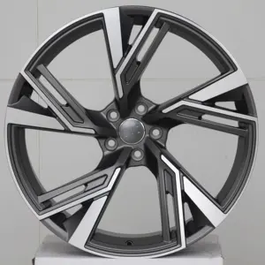 YXQ Rep Alloy Wheels 21 22 Inch 5x112 PCD Gun Metal Machine Face Color for Audi RS6