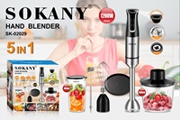 Mixeur plongeant portable rechargeable Sokany 5 en 1, puissant mixeur électrique à immersion, utilisation domestique