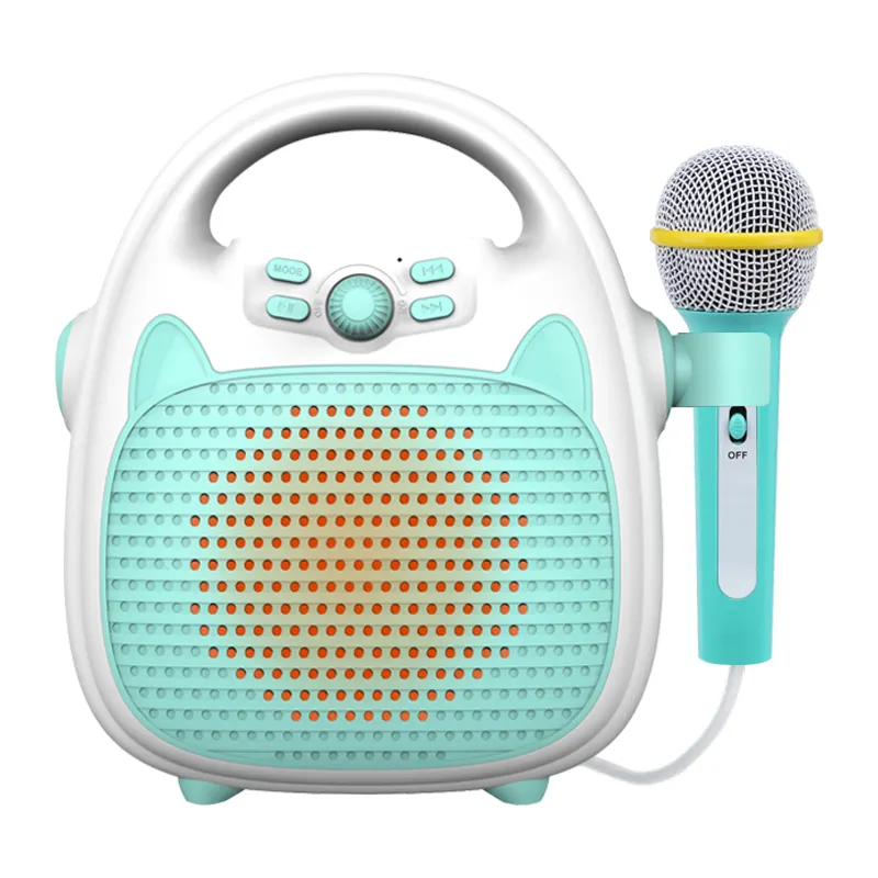 Blauwroze Kleur Offline Kids Karaoke Microfoon Luidsprekerset Voor Kinderen Speelgoed Cadeau Educatief Leren Machine