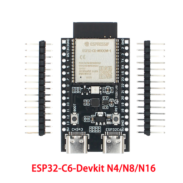 ESP32 ESP32-C6 WiFi+ Internet of Things Dual Type-C Development Board Core Board ESP32-C6-DevKit C N4R2 for Arduino