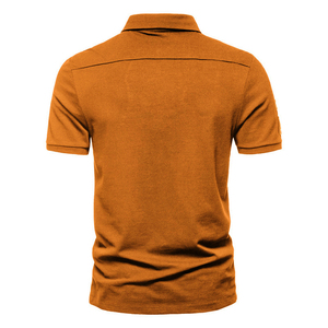 Último diseño, polos transpirables de secado rápido para hombres, precio barato, polos de color sólido para hombres, bajo MOQ - Product Image 3