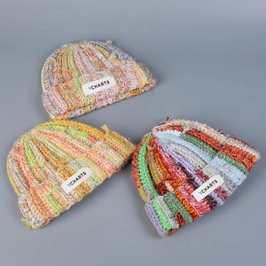 New Arrival Colorful Handmade Crochet Knit <strong>Beanie</strong> Hats for Unisex Slouchy Streetwear Winter Hat Beach Common Custom Logo - Product Image 2