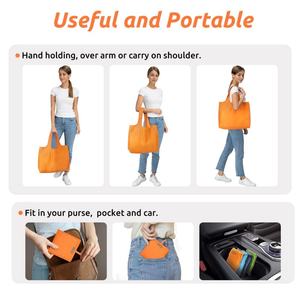 Sac fourre-tout pliable extra large réutilisable en polyester/nylon ripstop haute densité, couleur et logo personnalisables, marque Middle Yellow - Product Image 3