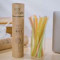 Pailles biodégradables 100%, pailles à boire pour le riz, pailles jetables à base de plantes, vente en gros