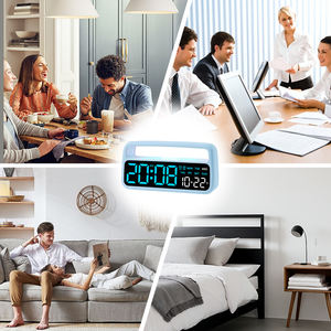 Horloge numérique de table 3D électronique à commande LED, série chambre d'hôtel portable, avec alarme et lumière d'ambiance, fabriquée <span class=keywords><strong>en</strong></span> Chine - Product Image 6
