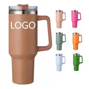 CUPPARK 40oz Stainless Steel Sublimation Adventure Quencher Travel Vacuum Tumblers With Handle And Straw