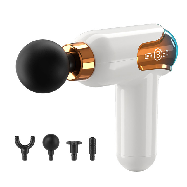 Wholesale Professional Portable Mini Massage Gun Multi-Head Fascia Body Muscle Relaxation Deep Tissue Impact Therapy