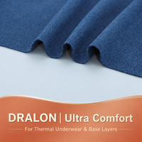 Tissu thermique Dralon brossé double face, chaud et doux pour l'hiver, idéal pour les sous-vêtements longs (couches de base)