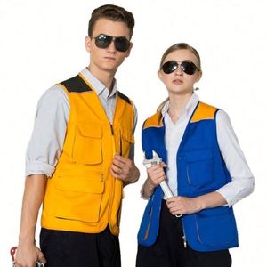 Gilet de travail multi-poches pour homme, de haute qualité, personnalisé, pour le camping, la pêche à la mouche, vêtement d'extérieur d'été, imperméable - Product Image 4