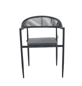 Offre Spéciale bas prix extérieur Table et <span class=keywords><strong>chaise</strong></span> ensemble jardin PE <span class=keywords><strong>rotin</strong></span> tressage corde <span class=keywords><strong>chaise</strong></span> métal aluminium chaises pour restaurant à manger - Product Image 4