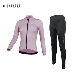 Mcycle Fleece Winter Cycling Wear Custom Cycling Jersey Pant Set Long Sleeve Bike Jerseys