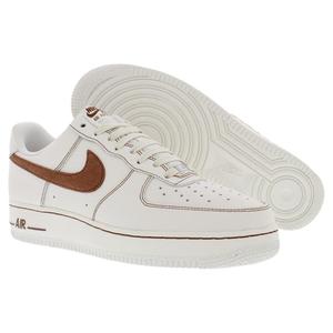 Nike Air Force 1 '07 LV8 Chaussures en cuir unisexe Ivoire Marron Saddle Style basketball - Product Image 4
