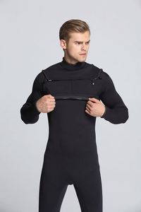 Traje <span class=keywords><strong>de</strong></span> Neopreno Personalizado <span class=keywords><strong>de</strong></span> Alta Calidad para Hombre, Negro, 3mm, con Cierre Frontal en el <span class=keywords><strong>Pecho</strong></span>, Mangas Largas, para Buceo, Surf y Natación - Product Image 4
